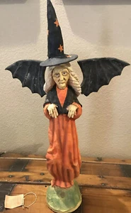 Bethany Lowe Anthony Costanza Captured Carvings Witch with Bat Wings—retired - Picture 1 of 12