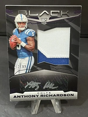 2023 PANINI BLACK ANTHONY RICHARDSON RC ROOKIE JERSEY PATCH AUTOGRAPH RPA /99 - Image 1 of 4