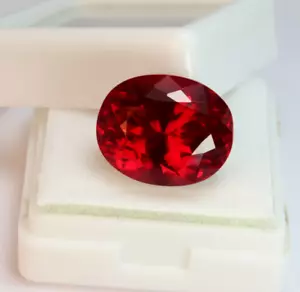 Natural Burmese Red Ruby 6.75 Ct Oval Cut Faceted Certified Loose Gemstone - Picture 1 of 8