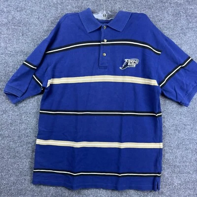 Camisa polo para hombre Tampa Bay Rays MLB Antigua mediana azul a rayas manga corta Foto 1 de 4