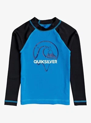New NWT Boys Quiksilver Bubble Dreams Long Sleeve Rashguard UPF 50 Navy Size 3 - Image 1 of 3