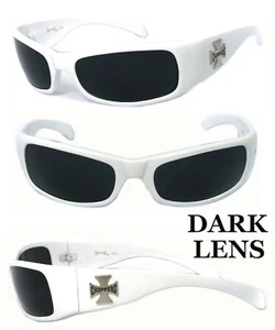 Mens Choppers Outdoors Bikers Sports Motocycle Sunglasses - White C11B - Picture 1 of 5