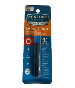 CENTURY DRILL & TOOL #3 x 2 Impact Pro Square Power Torsion Bit 66253 - Picture 1 of 2