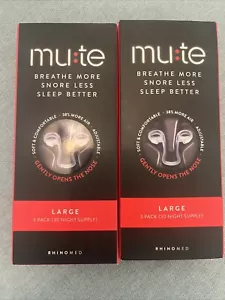 2 X Rhinomed Mute Snoring Nasal Dilator 3 Pack Size Large New 01/2026 - Picture 1 of 2