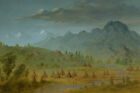 A Crow Village and the Salmon River Mountains by George Catlin + Ships Free