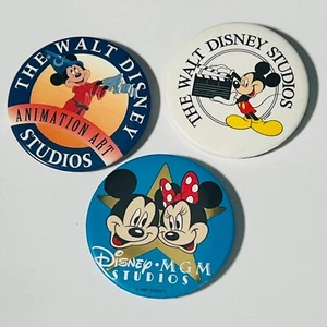 Disney Pin Back Botones - Lote de 3 - Animation Art Studios - Disney MGM Studios - Imagen 1 de 3