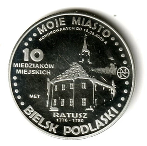 POLONIA 10 Miedziakow laton plateado 2009 Bielsk Podlaski - Ayuntamiento - Imagen 1 de 2