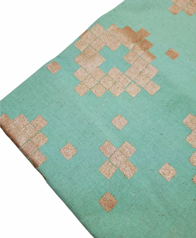 Algodón + Acero Algodón LONA Aqua Plus Fat Quarter Dorado Metálico Foto 1 de 1