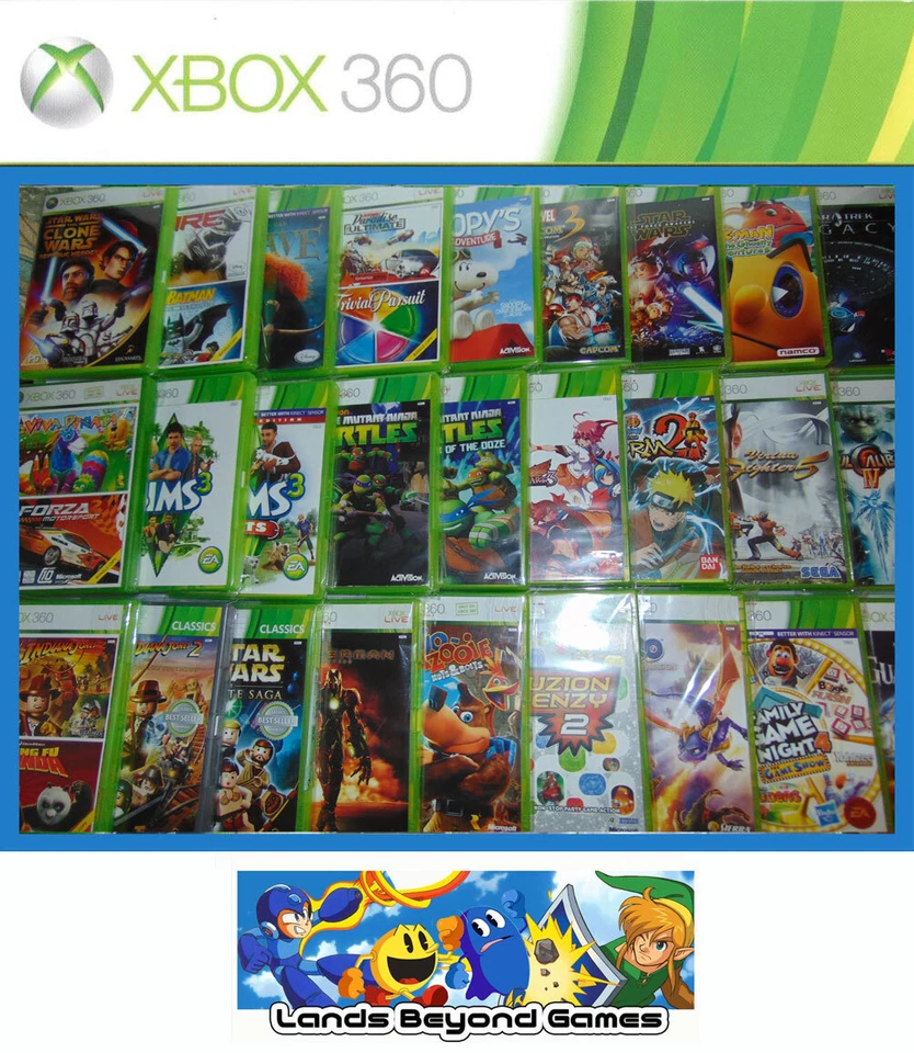 Xbox 360 Games Microsoft (Platform Arcade Fighting Sim Puzzle Family Music Kids) - Image 1 of 1