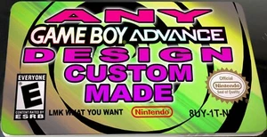 Jedes Design Custom Made Gameboy Advance Ersatz Label höchste Qualität Aufkleber - Bild 1 von 11