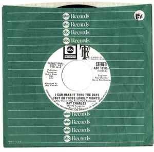RAY CHARLES - I CAN MAKE IT THRU THE DAYS. U.S. ORIG 1973 SOUL 7" "PROMO". EX+ - Picture 1 of 2