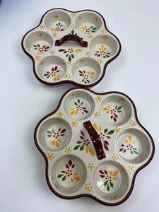 Temptations Old World Ceramic Muffin / Cupcake Pan Burgundy Floral Bundle of 2 - Picture 1 of 10