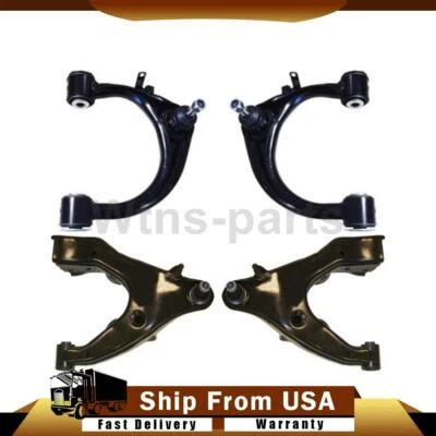 Conjunto de brazos de control de suspensión delanteros superiores inferiores 4x para Lexus LX470 1998-2007 Foto 1 de 4