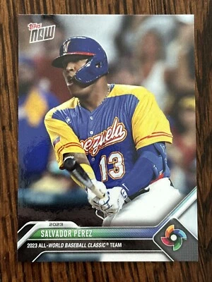 2023 TOPPS NOW CARD ALL-WORLD BASEBALL CLASSIC TEAM CARD SALVADOR PEREZ #WBCA-10 - Image 1 of 2