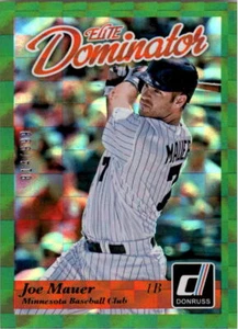 Donruss Series 2 Elite Dominator 2014 #14B Joe Mauer/999 - casi nuevo como nuevo - Imagen 1 de 2