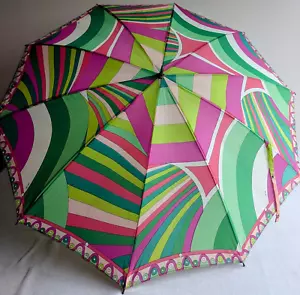 EMILIO PUCCI Colorful UMBRELLA 1960 Vintage PARASOL Braniff Airlines Ad Campaign - Picture 1 of 16