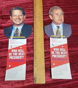 LOTE DE 2 PIEZAS MARCADORES PROMOCIONALES 2000 GEORGE W BUSH & AL GORE MARCADORES - Imagen 1 de 9