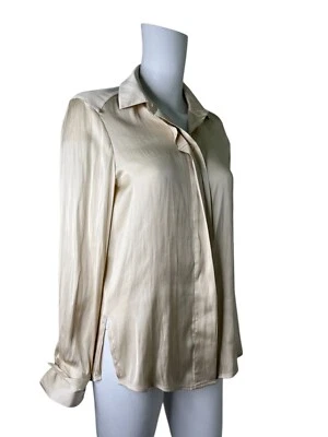 Next Blouse Top Shirt Size 6 Petite Womens Champaigne Satin NEW EU34 RRP £42 - Image 1 of 4