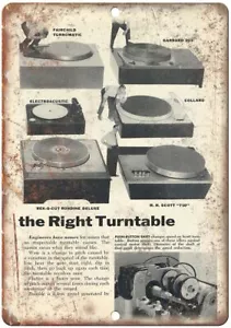 Giradischi Ad Gerrard Collaro Annuncio Riproduzione Vintage Insegna Metallo D118 - Foto 1 di 2