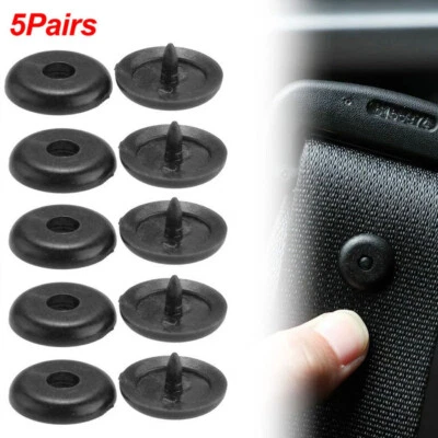 5x Car Seat Belt Stop Button Clips Seatbelt Fastener Buckle Stopper Holder Rivet - Image 1 of 4