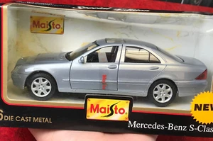 NEW IN BOX Diecast Maisto Special Edition SILVER MERCEDES BENZ S-CLASS 1998 1:24 - Picture 1 of 10