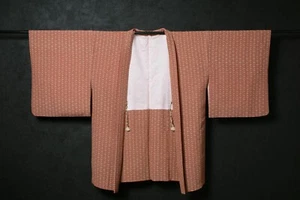Antiguo vestido chaqueta bata vintage japonés kimono seda HAORI teñido/BIG41/625 - Imagen 1 de 8