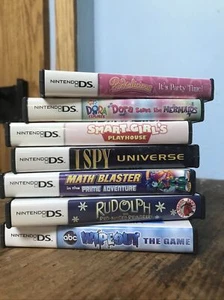 Lotto Nintendo DS - Wipeout Rudolph Math Blaster Dora Pinkalicious Smart Girl's Spy - Foto 1 di 9