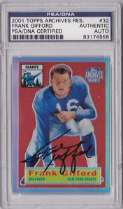Frank Gifford Signed 2001 Topps Archives Reserves PSA/DNA - Auto - Picture 1 of 1