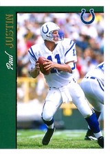 1997 Topps Football CTNW #420 Paul Justin Indianapolis Colts Custom Card