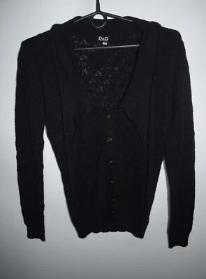 Винтажный Dolce & Gabbana вязаный кардиган ремень v-образным вырезом дизайн шерсти альпака размер M - Изображение 1 из 4