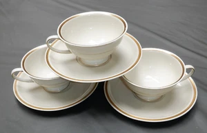  Rosenthal Winifred Continental Juego de 3 tazas y platillos con patas de China Selb Alemania - Imagen 1 de 7