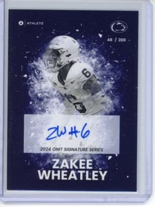 /200 ZAKEE WHEATLEY On Card AUTO 2024 ONIT Penn State Football Blue Parallel RC - Bild 1 von 2