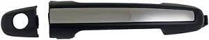 Manija de puerta exterior delantera izquierda con ojo de cerradura negro cebado con inserto cromado - 79824 - Imagen 1 de 3