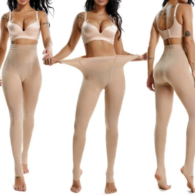 Super Elastic 120D Women Stirrup Footed Pantyhose Dance Stockings Tights Hosiery - Image 1 of 4