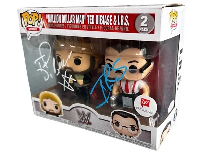 TED DIBIASE & I.R.S. SIGNED POP FUNKO JSA COA MIKE ROTUNDA WWF LEGEND - Image 1 of 2