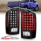 2007 2008 For Dodge Ram 1500/2500/3500 Truck Black LED Rear Brake Tail Lights