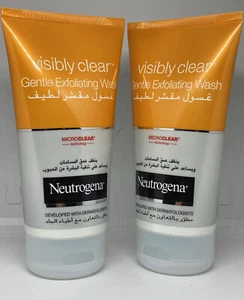 2x Neutrogena Visibly Clear Gentle Exfoliating Face Wash 150ml Brand New - Picture 1 of 1