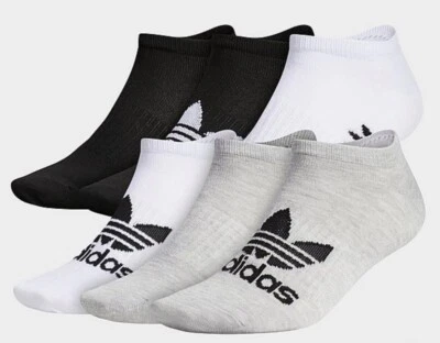 NIP ADIDAS ORIGINALS TREFOIL NO SHOW SOCKS WOMENS 6 PACK - Image 1 of 4