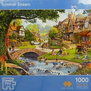 Corner Piece 1000 Piece Jigsaw Puzzle 'SUMMER STREAM' by S. Crisp ~ NEW & SEALED - Picture 1 of 7