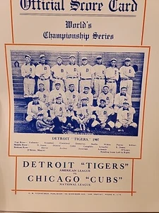 1907 Detroit Tigers vs Chicago Cubs World's Championship Series Program - Repro - Picture 1 of 4