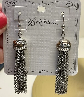 Новый с Ярлыками STUNNER Нептун кольца золото серебро кристалл французской проволоки кисточки серьги - Изображение 1 из 4