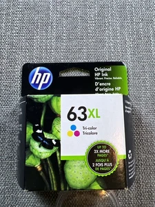 Cartucho de tinta tricolor de alto rendimiento HP 63XL (F6U63AN) nuevo - Imagen 1 de 6