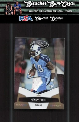 2010 Panini Certified 145 Kenny Britt Mirror Gold Materials #/50 2 colors RC - Image 1 of 2