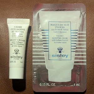 Lot x 2 Sisley Night Cream 4ml Travel Size + Velvet Sleeping Mask 4ml Sample - Picture 1 of 1