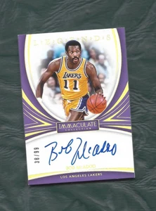 2023 Panini Immaculate Basketball Card Bob McAdoo Los Angeles Lakers firmata #/99 - Foto 1 di 2