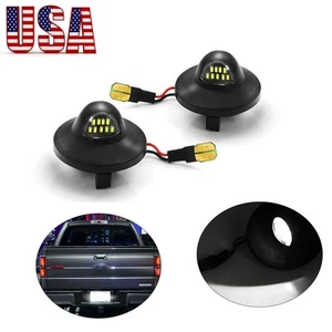 2Pcs LED License Plate Light Lamp Assembly For Ford F150 F250 F350 F450 White - Foto 1 di 16