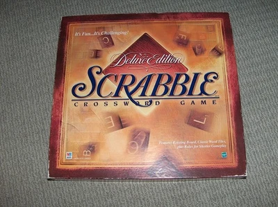 1999 Scrabble Crossword Game    Deluxe Edition  Rotating Board,  Tiles  NICE - Image 1 of 4