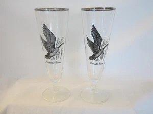 Vaso de cerveza Federal Glass Canada Goose con borde plateado deportista con tallo - Imagen 1 de 3