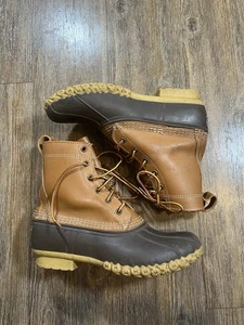 Botas Bean de L.L.Bean, Hechas en EE. UU. Para Mujer Talla 7M Cuero Sin Forro con Parte Superior Marrón. - Imagen 1 de 7