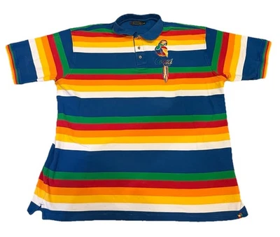 Vintage COOGI Multicolored Colorful Parrot Polo Size XXXL Button Down Shirt - Image 1 of 4